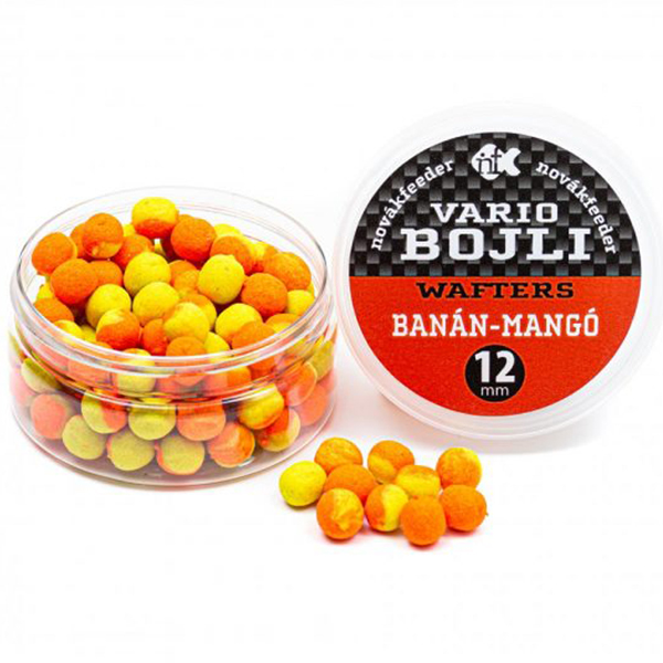 Neutrálne vyvážené boilies Novák Feeder Vario 12mm - mango/banán