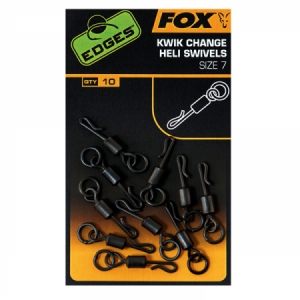 Obratlík s krúžkom Fox Edges Kwik Change Heli Swivels Size 7