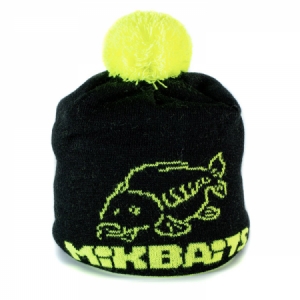 Detská čiapka Mikbaits - čierna/žltá