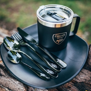 Nerezový thermo hrnček Giants Fishing Black Stainless 400ml